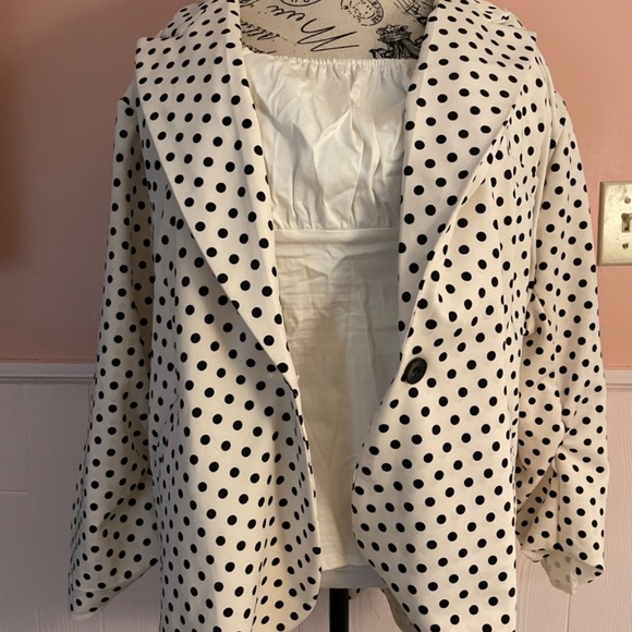 Modcloth Knit Polka Dot Blazer 3X NWOT - Picture 5 of 5